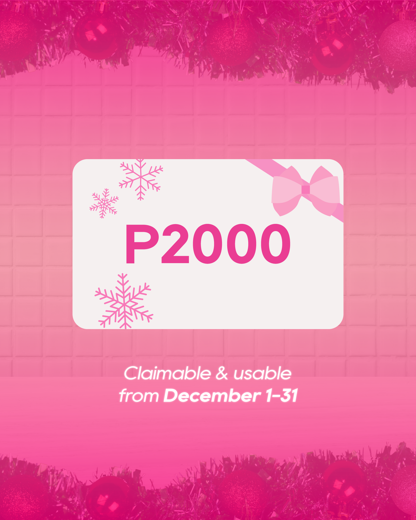 Php 2000 Mink Gift Card